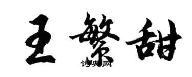 胡問遂王繁甜行書個性簽名怎么寫