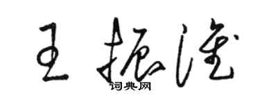 駱恆光王振淮草書個性簽名怎么寫