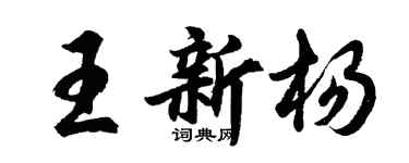 胡問遂王新楊行書個性簽名怎么寫