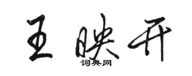 駱恆光王映開行書個性簽名怎么寫