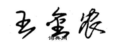 朱錫榮王金農草書個性簽名怎么寫