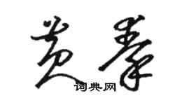 駱恆光黃秦草書個性簽名怎么寫