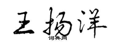 曾慶福王揚洋行書個性簽名怎么寫