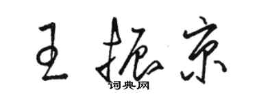 駱恆光王振京草書個性簽名怎么寫