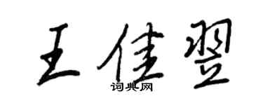 王正良王佳翌行書個性簽名怎么寫