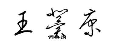 梁錦英王冀康草書個性簽名怎么寫