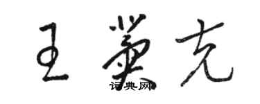 駱恆光王冀克草書個性簽名怎么寫