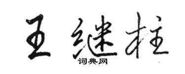 駱恆光王繼柱行書個性簽名怎么寫