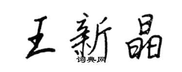 王正良王新晶行書個性簽名怎么寫