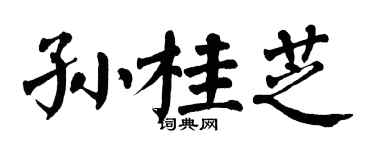 翁闓運孫桂芝楷書個性簽名怎么寫