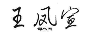 駱恆光王鳳宣行書個性簽名怎么寫
