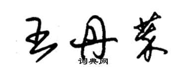 朱錫榮王丹萃草書個性簽名怎么寫