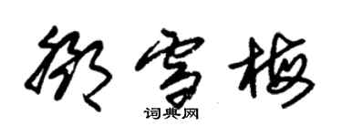 朱錫榮鄧雪梅草書個性簽名怎么寫