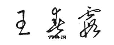 駱恆光王春霞草書個性簽名怎么寫