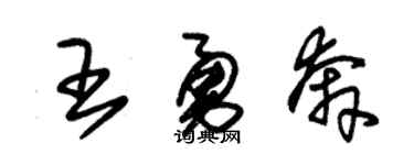 朱錫榮王勇奔草書個性簽名怎么寫