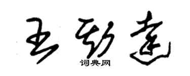 朱錫榮王斯達草書個性簽名怎么寫