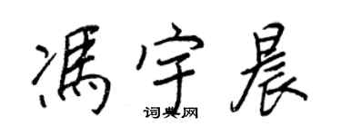 王正良馮宇晨行書個性簽名怎么寫
