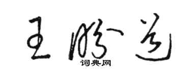 駱恆光王盼道草書個性簽名怎么寫