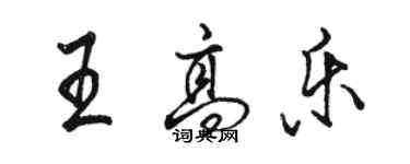 駱恆光王高樂行書個性簽名怎么寫