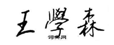 王正良王學森行書個性簽名怎么寫