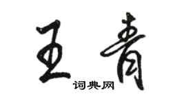 駱恆光王青行書個性簽名怎么寫