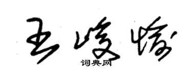 朱錫榮王峻愉草書個性簽名怎么寫