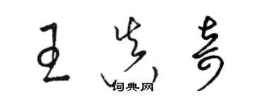 駱恆光王真奇草書個性簽名怎么寫