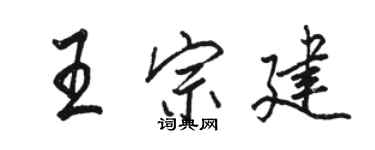 駱恆光王宗建行書個性簽名怎么寫
