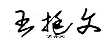 朱錫榮王挺文草書個性簽名怎么寫
