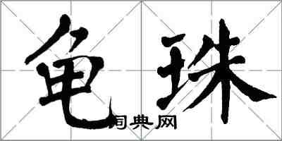 翁闓運龜珠楷書怎么寫