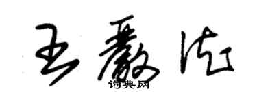 朱錫榮王嚴德草書個性簽名怎么寫