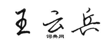 駱恆光王雲兵行書個性簽名怎么寫
