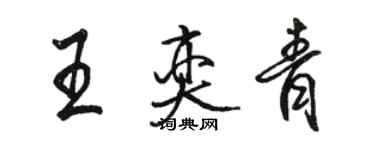 駱恆光王奕青行書個性簽名怎么寫