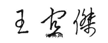 駱恆光王宜傑草書個性簽名怎么寫