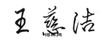 駱恆光王慈潔行書個性簽名怎么寫