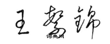 駱恆光王繁錦草書個性簽名怎么寫