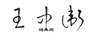 駱恆光王中衛草書個性簽名怎么寫