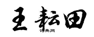 胡問遂王耘田行書個性簽名怎么寫