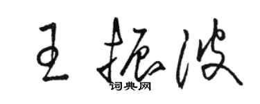 駱恆光王振波草書個性簽名怎么寫