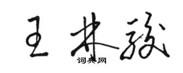 駱恆光王林駿草書個性簽名怎么寫