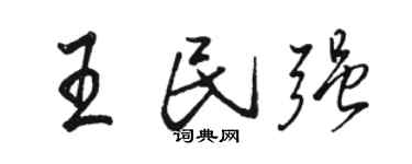 駱恆光王民強行書個性簽名怎么寫