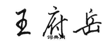 駱恆光王府岳行書個性簽名怎么寫