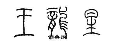 陳墨王龍星篆書個性簽名怎么寫