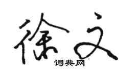 駱恆光徐文行書個性簽名怎么寫