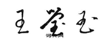 駱恆光王瑩玉草書個性簽名怎么寫