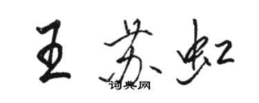 駱恆光王蘇虹行書個性簽名怎么寫