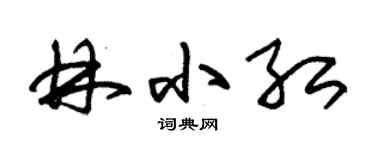 朱錫榮林小紅草書個性簽名怎么寫