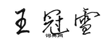 駱恆光王冠雪行書個性簽名怎么寫