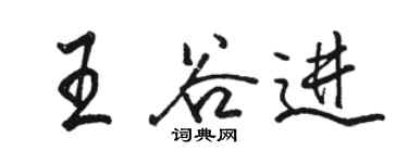 駱恆光王谷進行書個性簽名怎么寫