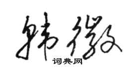 駱恆光韓徽草書個性簽名怎么寫